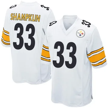 Men's Aaron Shampklin Pittsburgh Steelers Nike Game Jersey - White