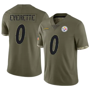Men's Daylen Everette Pittsburgh Steelers Nike Limited 2022 Salute To Service Jersey - Olive