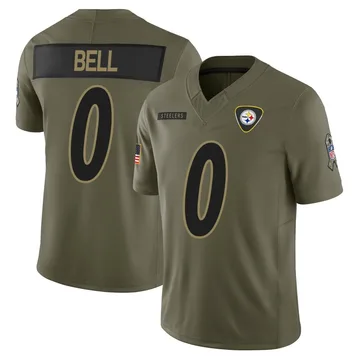 Men's Jaheim Bell Pittsburgh Steelers Nike Limited 2025 Salute to Service Jersey - Olive